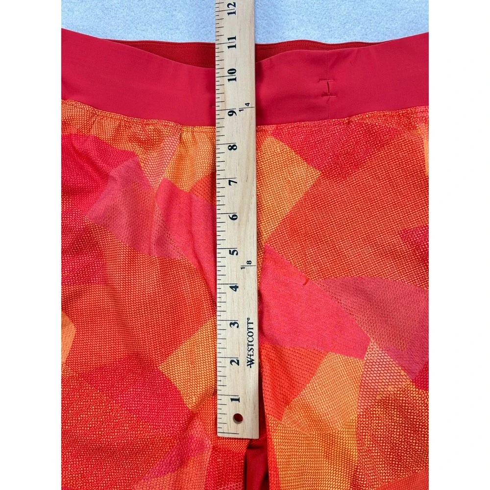 Lululemon‎ Channel Cross Swim Shorts Men's S Orange Unlined Zip Pocket (26x10)